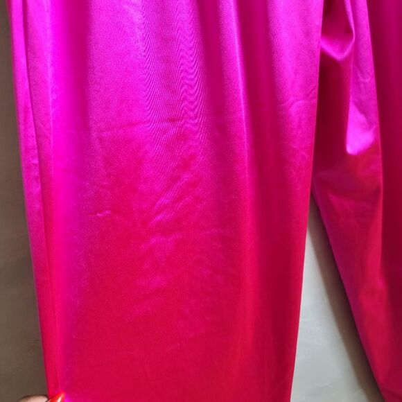 Laina Rauma Club Bed Hot Pink Drawstring Sheen Lightweight Satin Style Pants XXL - Picture 9 of 12